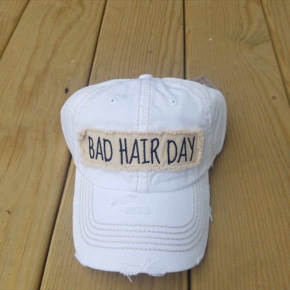 🎄SALE🎄 BAD HAIR DAY white baseball hat - Picture 4 of 7